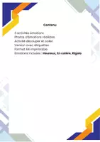 Aperçu - Feuilles d'exercices - Émotions Découper Coller GRATUIT – Autisme - Page 3