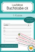 Vorschau - Arbeitsblätter - Laufdiktat Buchstabe ck für die 1. Klasse - Deckblatt