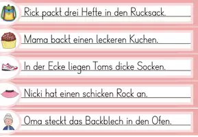 Vorschau - Arbeitsblätter - Laufdiktat Buchstabe ck für die 1. Klasse - Seite 2