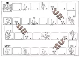 Vorschau - Stationenlernen - 🌷Frühblüher Brettspiel Frühling Blumen zum Ausmalen - Seite 3