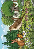 Vorschau - Arbeitsblätter - Waldbewohner entdecken – spielerisch lernen mit Ausmalbild & Steckbriefen! - Deckblatt