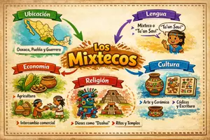 Vista previa - Decoración del aula - Mapas mentales: Culturas mesoamericanas - Portada