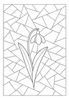 Vorschau - Mal- und Bastelvorlagen - Frühblüher Kunst - Ausmalbilder im Frühling - Seite 1