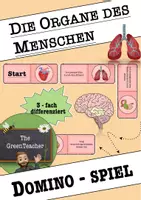 Vorschau - Arbeitsblätter - Domino Organe des Menschen (3 Niveaustufen) – Differenziertes Biologie-Spiel Klasse 5/6 - Deckblatt