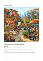 Vorschau - Stundenentwürfe - B2 - Wimmelbild - Gentrifizierung im Viertel - Deckblatt