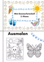 Vorschau - Arbeitsblätter - Sommerferien Grundschule – Arbeitsblätter & Übungen (Klasse 2, Wiederholung & Lernen) - Deckblatt