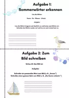 Vorschau - Arbeitsblätter - Sommerferien Grundschule – Arbeitsblätter & Übungen (Klasse 2, Wiederholung & Lernen) - Seite 1