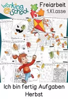 Vorschau - Arbeitsblätter - Ich bin fertig Aufgaben Herbst Klasse 1 | Zusatzaufgaben Grundschule - Deckblatt