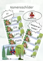 Vorschau - Spiele - Namensschilder Otterklasse mit „Otter des Tages“ - Deckblatt