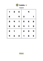 Voorbeeld - Sudoku - 6x6 | 3 niveaus | 72 Puzzels + Antwoorden - Pagina 1