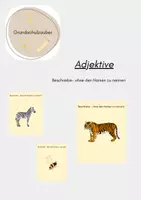 Vorschau - Bildkarten - Adjektive (Beschreibe - nenne nicht das Tier) - Deckblatt