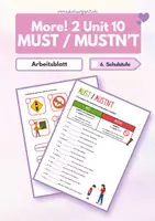 Vorschau - Arbeitsblätter - Must vs. Mustn't (More! 2 Unit 10) - Deckblatt