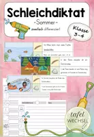Vorschau - Arbeitsblätter - Schleichdiktat: Sommer (Kl.3-4) - Deckblatt