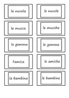Aperçu - Autre type de ressources - singolare e plurale:associe les cartes - Page 2