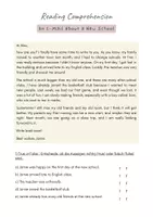 Vorschau - Arbeitsblätter - Leseverständnis Englischförderung - Seite 1
