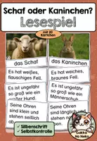 Vorschau - Spiele - Lesespiel „Schaf oder Kaninchen?“ – Sinnerfassendes Lesen mit und ohne Silbenschrift - Deckblatt