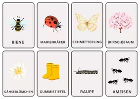 Vorschau - Spiele - Frühling Wortschatzkarten - Deckblatt