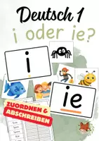Vorschau - Arbeitsblätter - i oder ie – Bilder sortieren & Wörter abschreiben I Deutsch Klasse 1 - Deckblatt