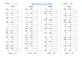 Vorschau - Arbeitsblätter - ZR10000 Blitzrechnen - Grundschule V - Deckblatt