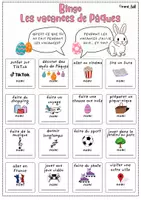 Vorschau - Arbeitsblätter - Bingo: Les vacances de Pâques/ Einstieg nach den Osterferien - Deckblatt