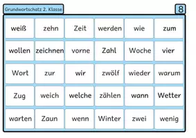 Vorschau - Arbeitsblätter - Lesebingo Grundwortschatz 8 für die 2. Klasse - Seite 3