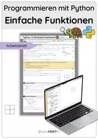 Vorschau - Arbeitsblätter - Programmieren mit Python: Einfache Funktionen (Definitionen) - Deckblatt