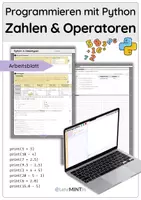Vorschau - Arbeitsblätter - Programmieren mit Pyhon: Zahlen (int, float) & Operatoren - Deckblatt