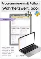 Vorschau - Arbeitsblätter - Programmieren mit Python: Wahrheitswerte (boolean) - Deckblatt