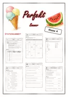 Vorschau - Unterrichtsreihen - Perfekt - Sommer Stationsarbeit - Deckblatt
