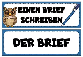 Vorschau - Mal- und Bastelvorlagen - Einen Brief schreiben - Tafelmaterial & Muster - Seite 1