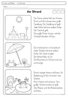 Vorschau - Arbeitsblätter - Lesen und Malen I Sommer I dreifach differenziert - Seite 3