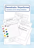 Vorschau - Arbeitsblätter - Geometrische Körperformen im Alltag - Deckblatt
