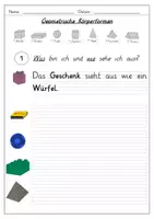 Vorschau - Arbeitsblätter - Geometrische Körperformen im Alltag - Seite 1