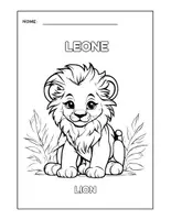 anteprima - Schede informative - 50 Animali da colorare - schede didattiche | ITA - ENG - Pagina 3