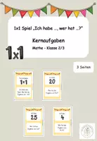Vorschau - Spiele - 1x1 Spiel "Ich habe ..., wer hat ...?" Kernaufgaben - Deckblatt