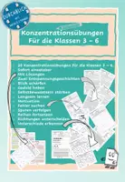 Vorschau - Arbeitsblätter - 20 Seiten Konzentrationsübungen Klasse 3-6, mit Lösungsteil - Deckblatt