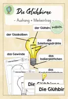 Vorschau - Arbeitsblätter - Der Aufbau einer Glühbirne - Aushang und Merkeintrag - Deckblatt