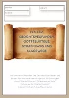 Vorschau - Arbeitsblätter - Folter, Strafen & Recht im Mittelalter - leicht verständlich - Seite 1