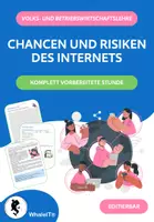Vorschau - Arbeitsblätter - Chancen und Risiken des Internets - Komplette Unterrichtsstunde - Deckblatt