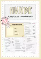 Vorschau - Test - Hundeführerschein für die Volksschule - inklusive Wissenscheck - Deckblatt