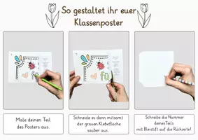 Vorschau - Mal- und Bastelvorlagen - Das kleine 1x1 - Kooperatives Poster fürs Klassenzimmer ca. 61x61 cm - Seite 3