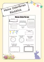 Vorschau - Arbeitsblätter - Meine Osterferien Rückblick - Deckblatt