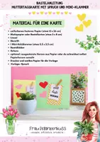Vorschau - Mal- und Bastelvorlagen - Muttertagskarte basteln: Karte mit Spruch & Mini-Klammer | Muttertag Grundschule (Kl. 2–5) | Bastelvorlage - Seite 2