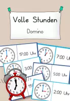 Vorschau - Spiele - Uhr Domino Volle Stunden - zweifach differenziert - Deckblatt