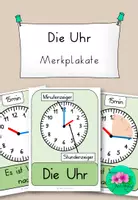 Vorschau - Merkblätter - Uhr Merkplakate - verschiedene Versionen - Deckblatt