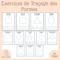 Aperçu - Feuilles d'exercices - Tracer les formes – Cahier d’activités Maternelle (PS MS GS) - Page de couverture