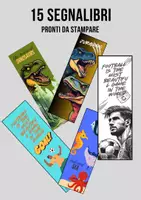 anteprima - Materiale per pittura e bricolage - Kit 15 Segnalibri Premium da Stampare: Dinosauri, Calcio - Pagina di copertina