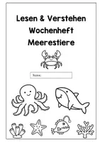 Vorschau - Arbeitsblätter - Wochenheft Lesen & Verstehen Meerestiere, Freiarbeitsmaterial mit Lösungen, Deutsch Klasse 2 - Seite 1