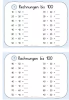 Vorschau - Arbeitsblätter - Erste Rechnungen im Zahlenraum 100 - Kartei/Heft - Seite 3