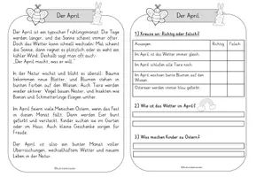 Vorschau - Arbeitsblätter - Lesetext des Monats - April - Seite 2